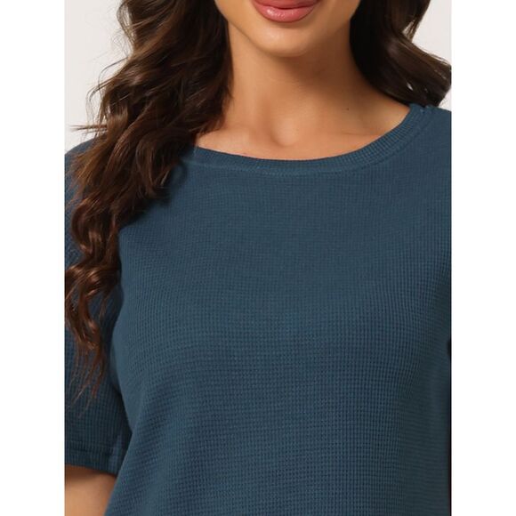 Women Lounge Sets Pullover Jogger Outfit Summer Casual Tracksuits Blue - Picture 4 of 4